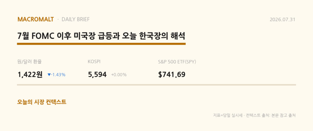 오늘의 요약